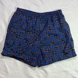 Nike 90’s Vintage Patterned Baggies Shorts Blue Orange Black Yellow Size Large